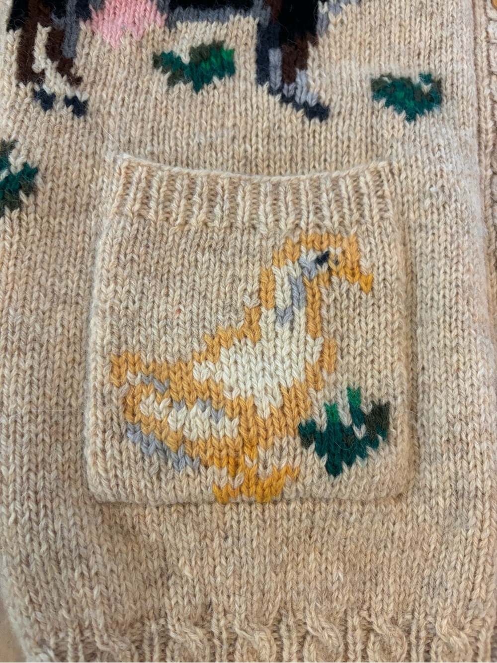 Vintage Eagle’s Eye Wool Farm Animal Cardigan size M? - Picture 7 of 11